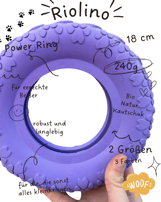 Riolino kestävä koiran lelu - pururengas vahvoille pureskelijoille Velvet