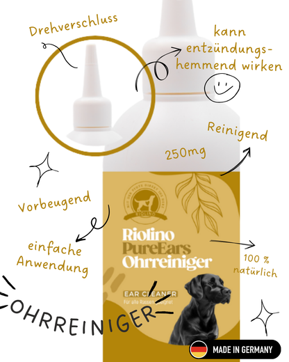 Riolino PureEars- hellävarainen puhdistus herkille korville.
