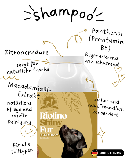 Riolino Shiny Fur Shampoo - Hellävarainen hoito kiiltävälle turkille.