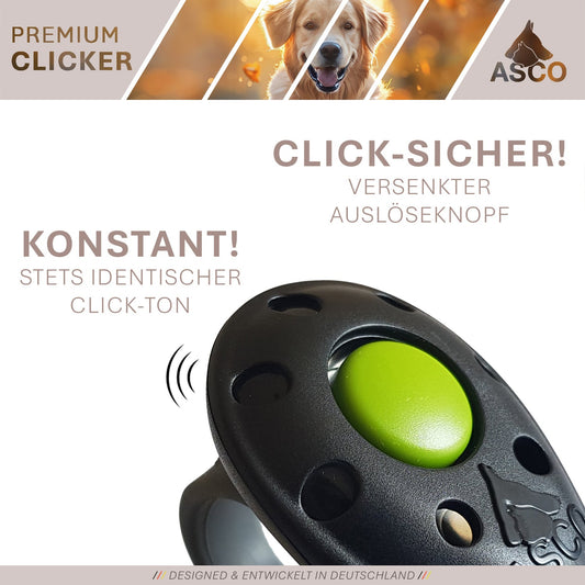 ASCO Finger Clicker - Clicker training premium clicker koirille, kissoille ja hevosille