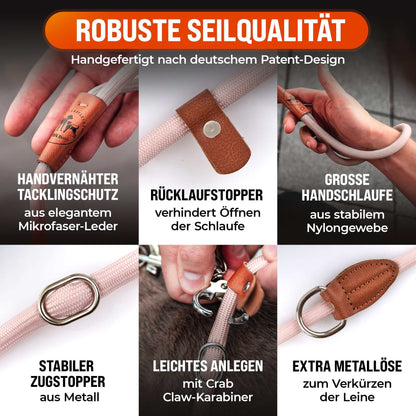 LeichtLaufLeine® lyhyt talutushihna ja harjoitteluhihna parempaan hihnahallintaan 
