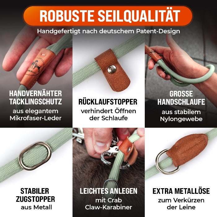 LeichtLaufLeine® lyhyt talutushihna ja harjoitteluhihna parempaan hihnahallintaan 