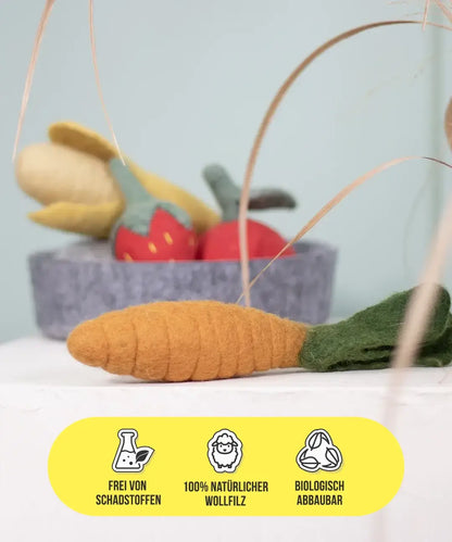 BUDDY. Koiran lelu villahuovasta "Porkkana" 