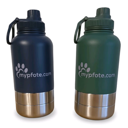 Koiran juomapullo matkalle kahdella kupilla 